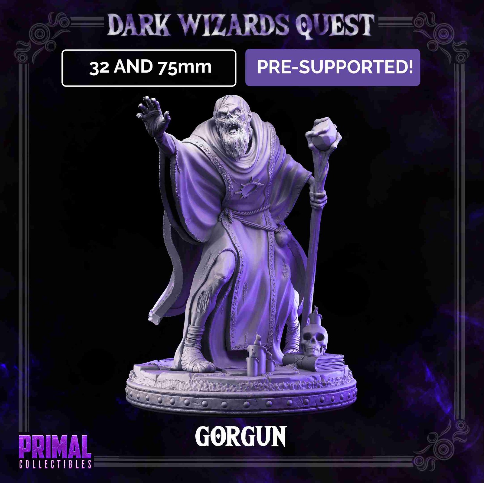 Gorgun, Mago Zumbi - Dark Wizards - Miniatura de RPG - Imagem 2