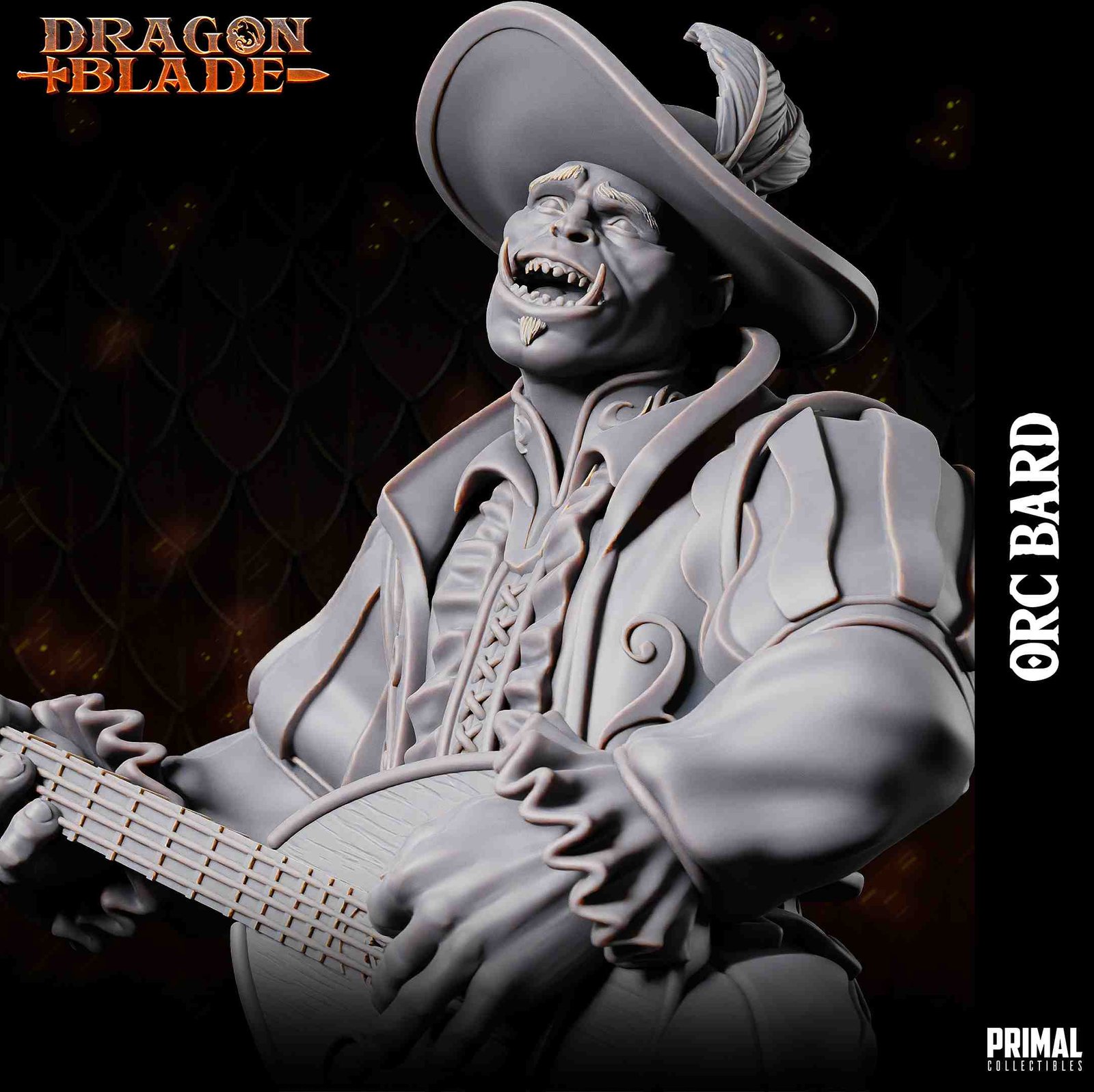Orc Bard - Dragonblade - Miniatura de RPG - Imagem 8