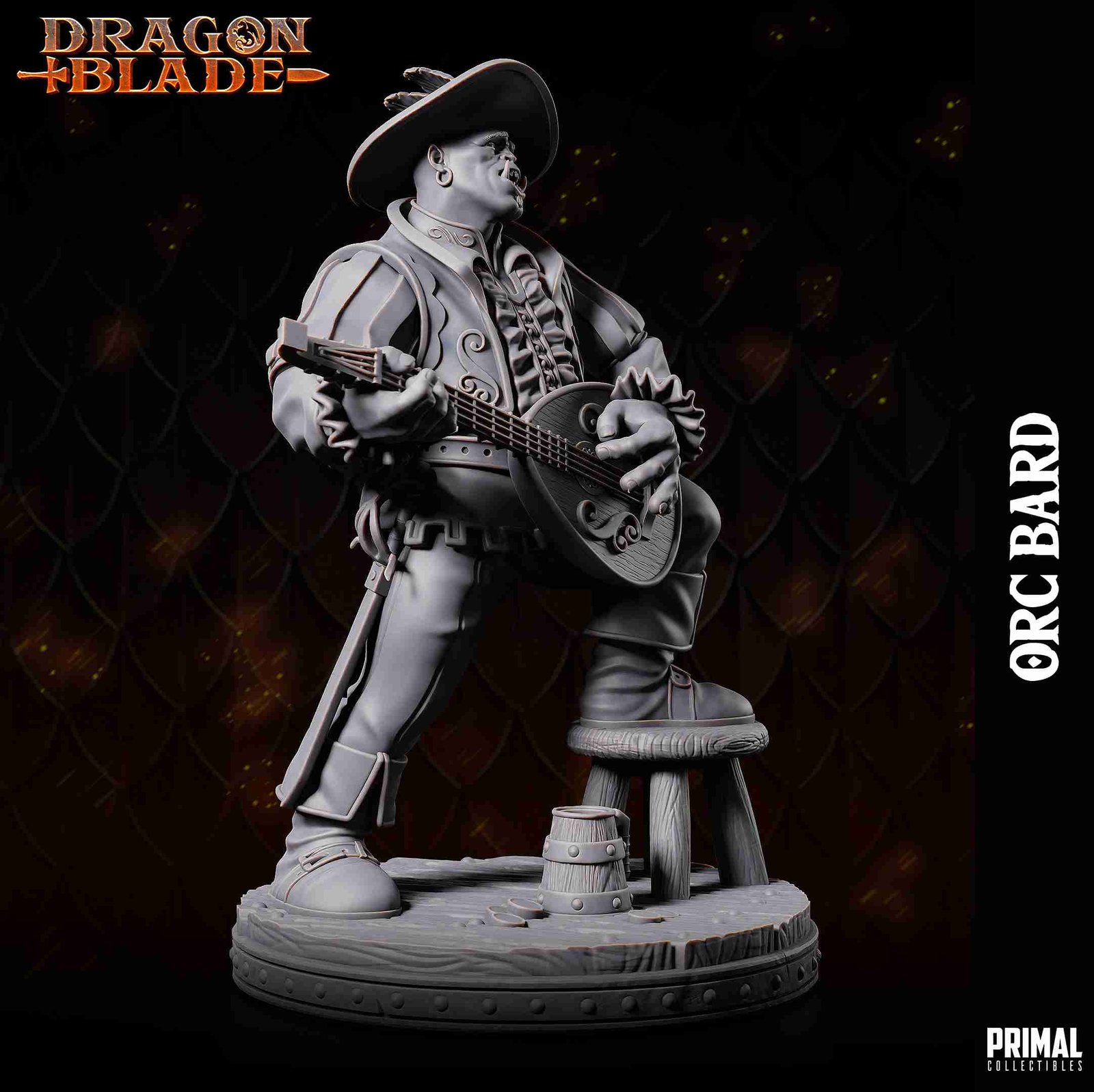 Orc Bard - Dragonblade - Miniatura de RPG - Imagem 4