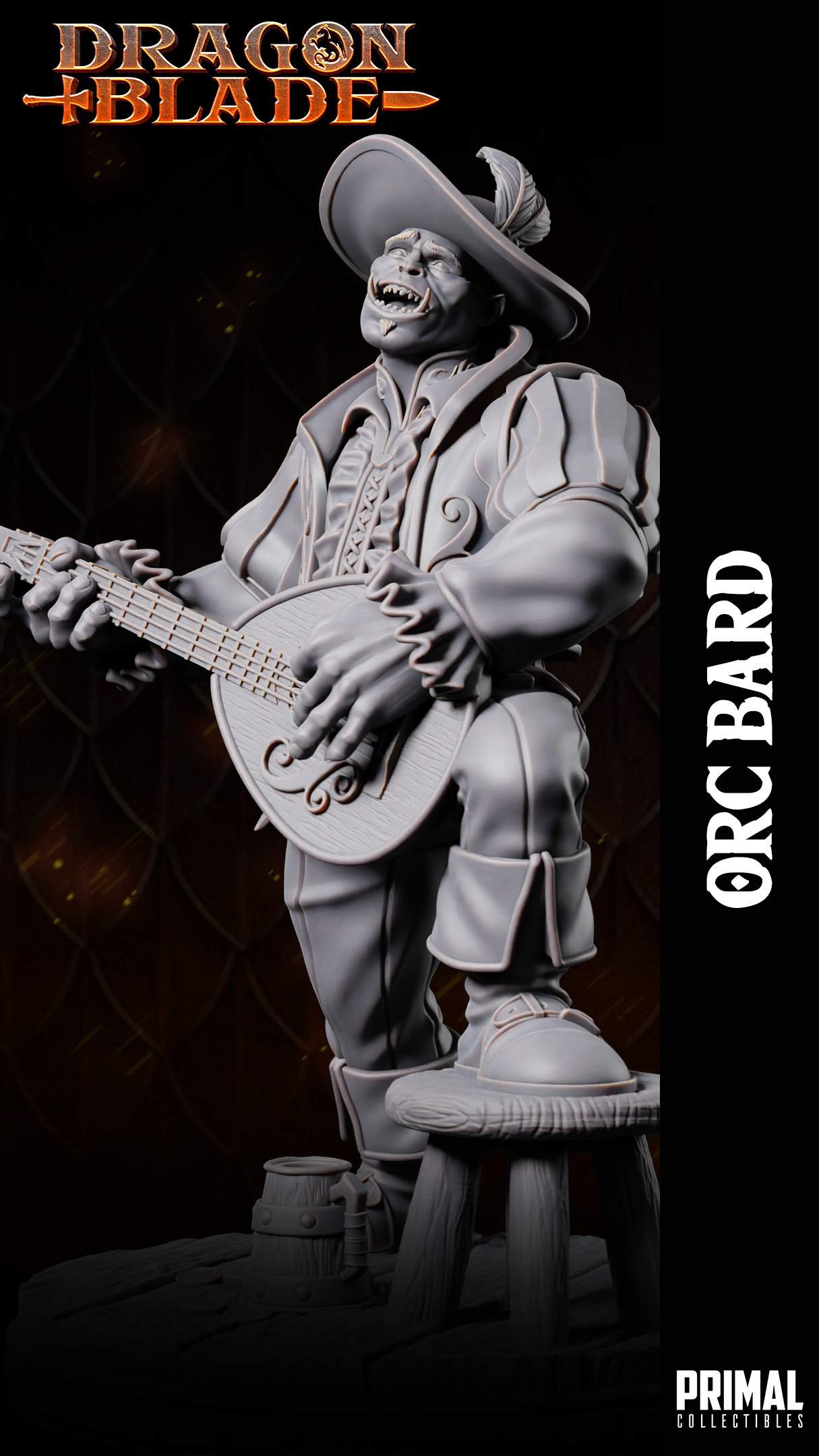 Orc Bard - Dragonblade - Miniatura de RPG - Imagem 7