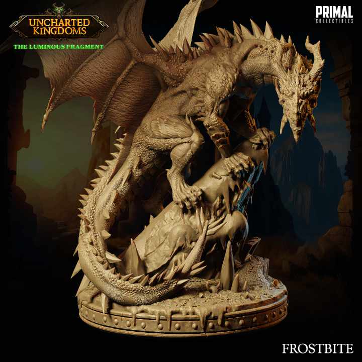 Miniatura de RPG Parvus Miniaturas Dragão Frostbite