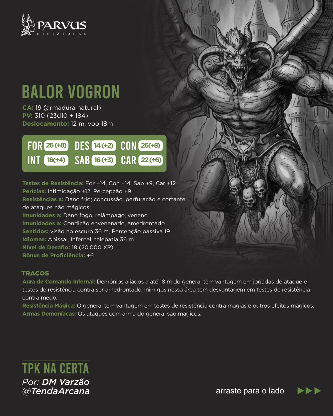 Balor Vogron, Demon - Uncharted Kingdoms - Miniatura de RPG - Imagem 8