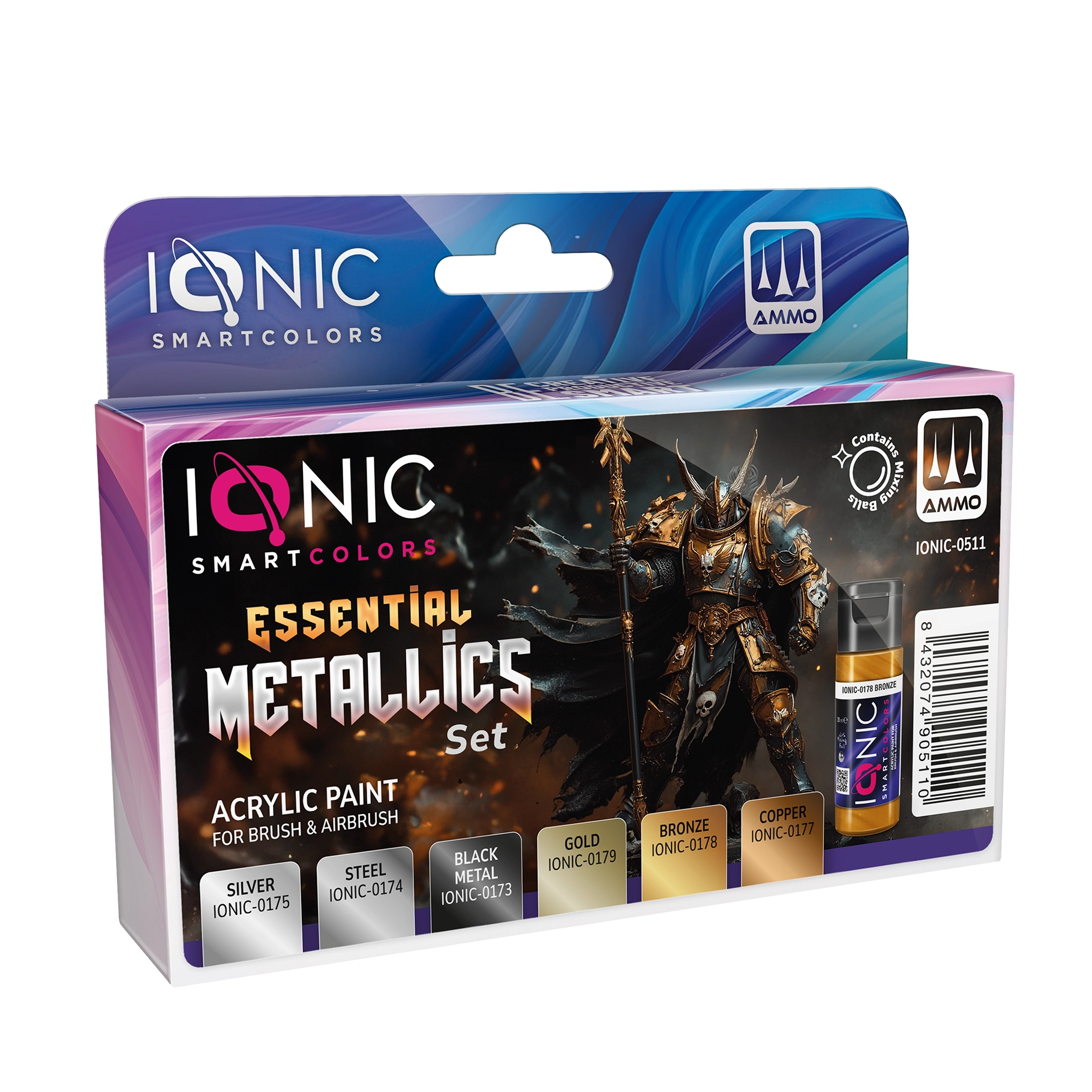 KIT DE TINTAS METALICAS PARA PINTURA DE MINIATURA