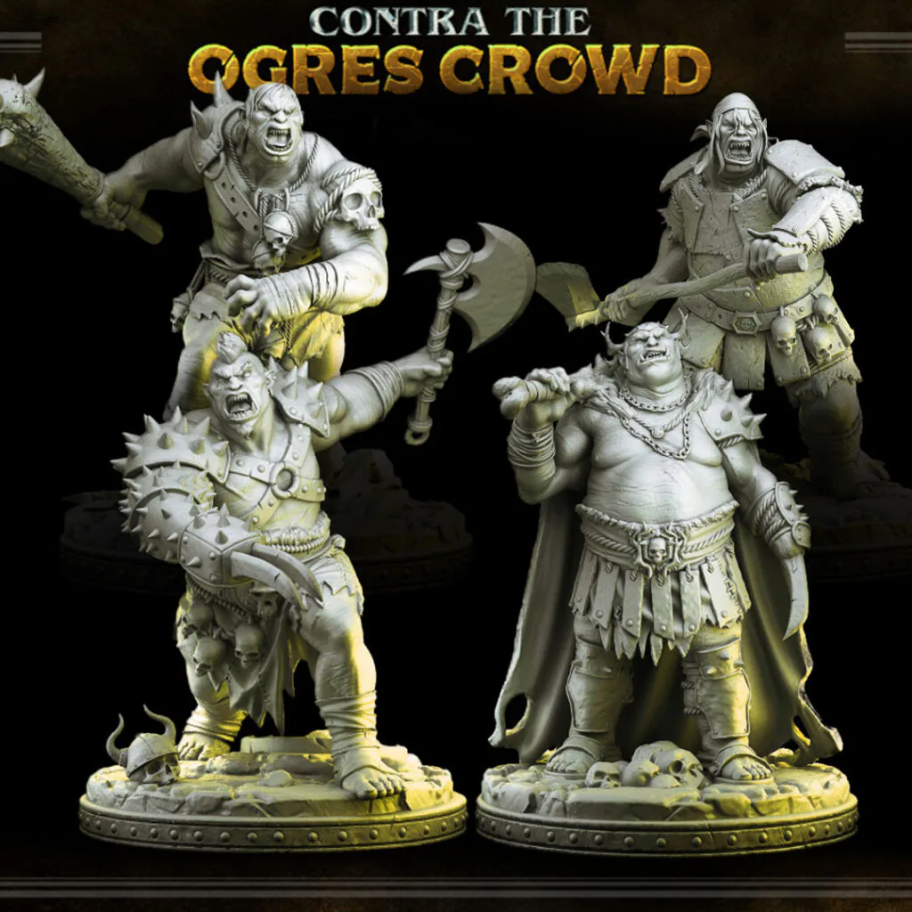 combo miniaturas de rpg em resina, ogros 32mm